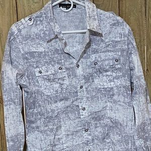 Men’s affliction button down shirt